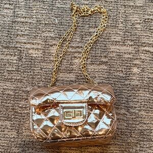GB Shiny Rose Gold Mini Bag